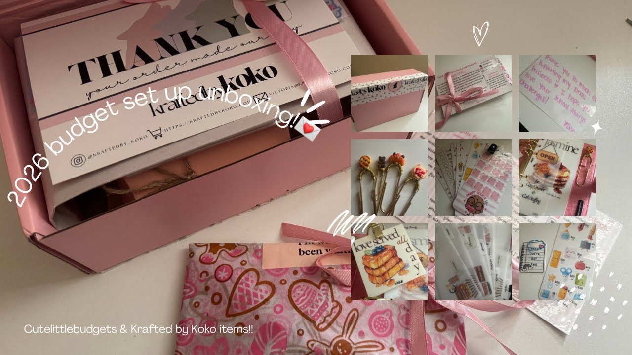 Настройка бюджета на 2026 год РАСПАКОВКА! 💌🤍💕 @kraftedby_koko @CuteLittleBudgets