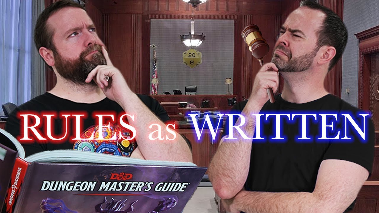 Rules as Written? | 5e Dungeons & Dragons | TTRPG | Web DM