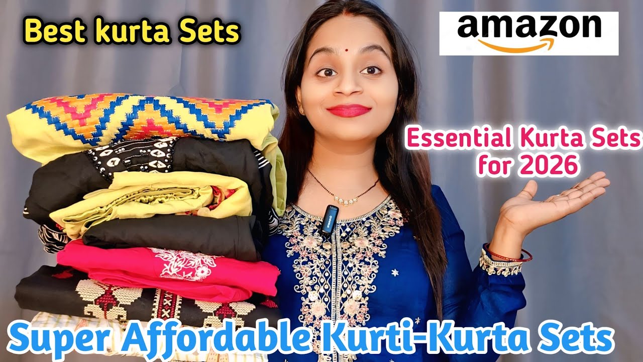 Amazon Essential Kurta Sets for 2026/- Best officewear kurta sets Indoera kurta Sets