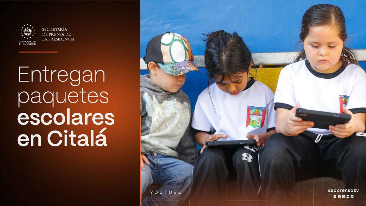 Gobierno del Presidente Nayib Bukele entrega paquetes escolares en Citalá, en Chalatenango Norte