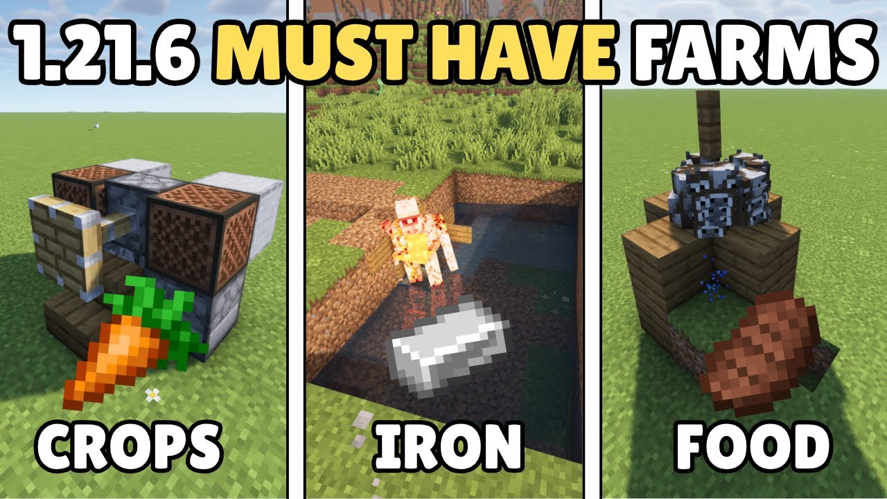 3 MUST-HAVE Starter Farms for 1.21.6!