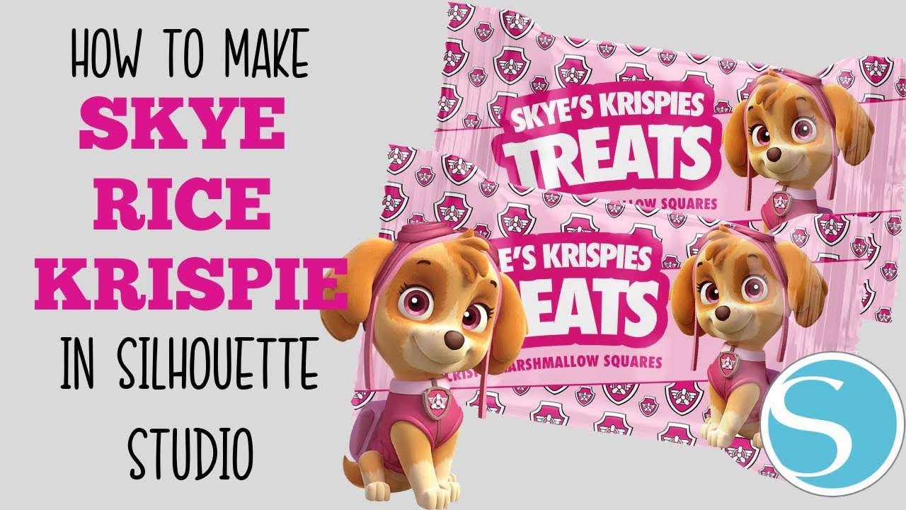 SILHOUETTE TUTORIAL:  CREATE A SKYE PAW PATROL RICE KRISPIE TREAT (PART 1)