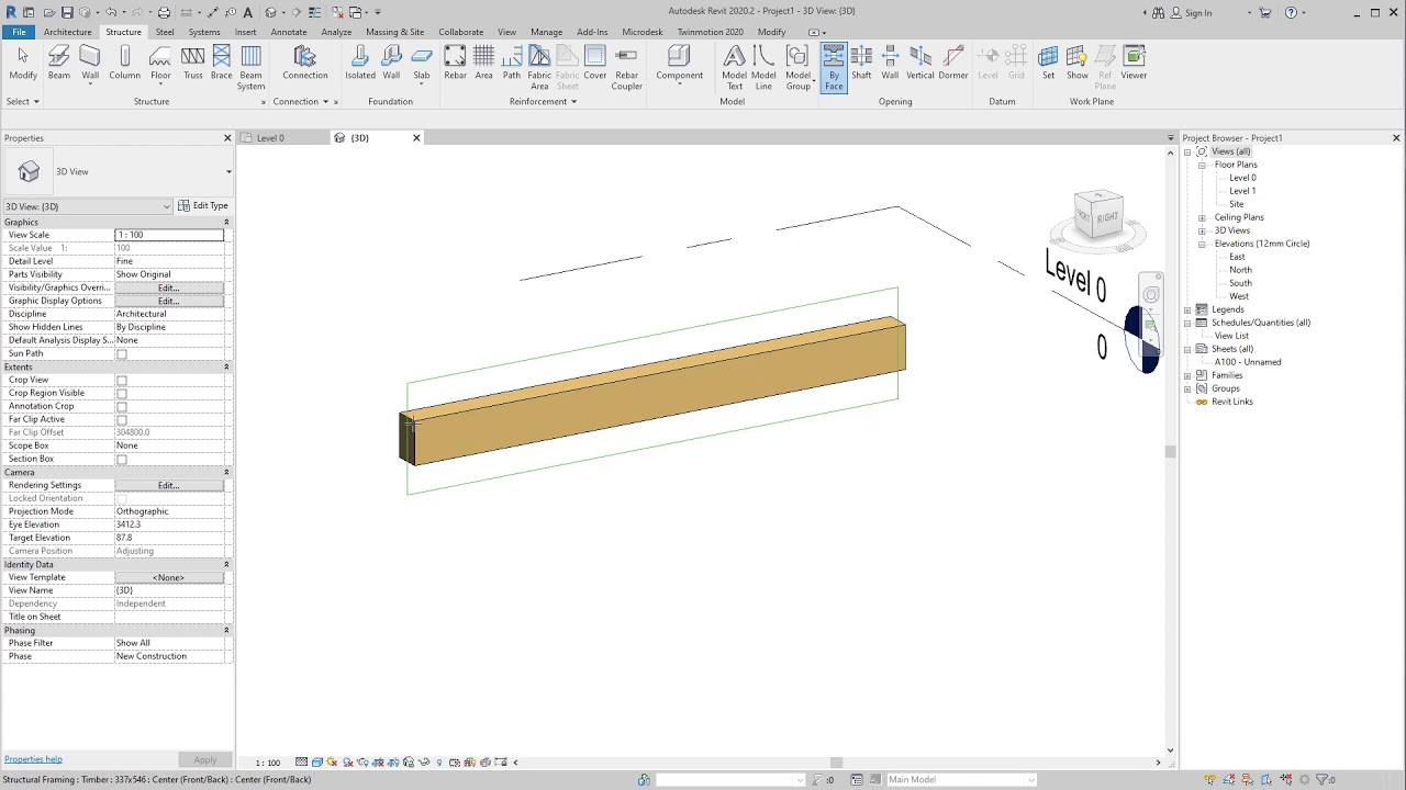 Revit - Structural framing custom end