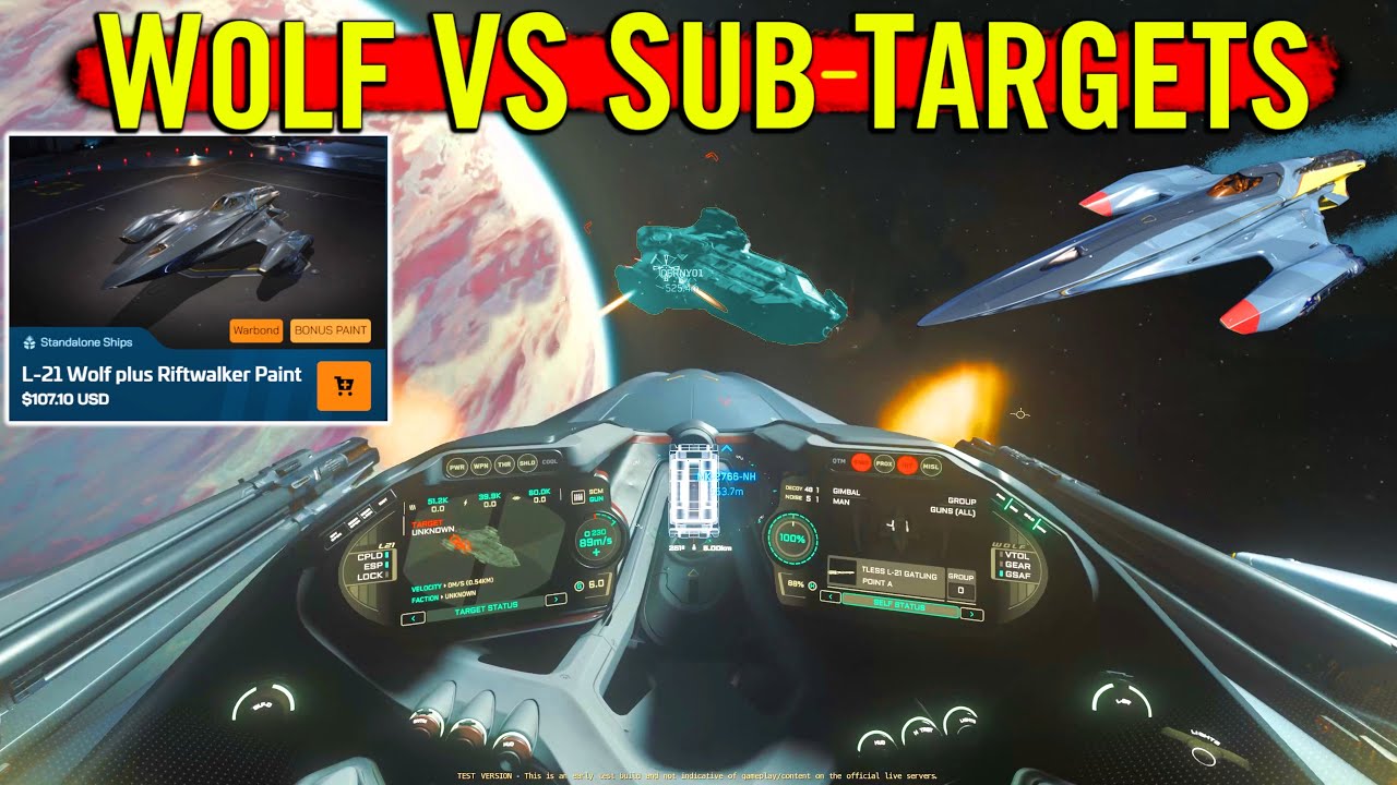 Star Citizen: L-21 Wolf VS Capital Ship Turrets – Ballistic Gameplay