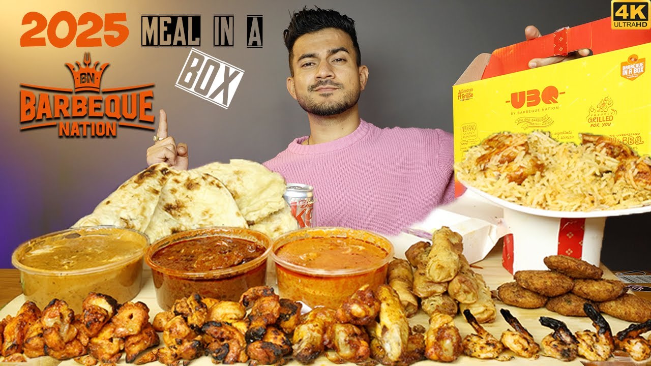 MUTTON ROGAN JOSH, BUTTER CHICKEN, PRAWNS, FISH TIKKA, CHICKEN BIRYANI, CHICKEN TIKKA, NAAN MUKBANG