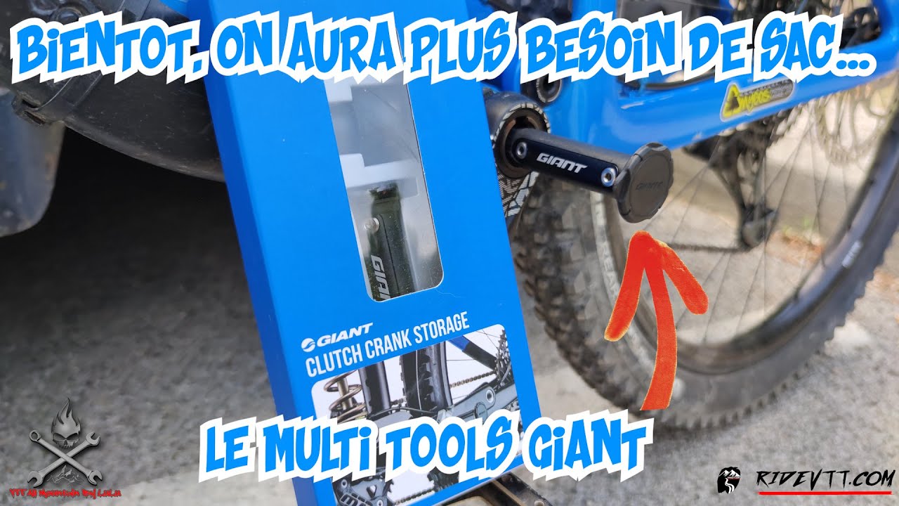 Bientôt plus besoin du sac VTT avec cet outils, le clutch crank storage, le multi tools GIANT