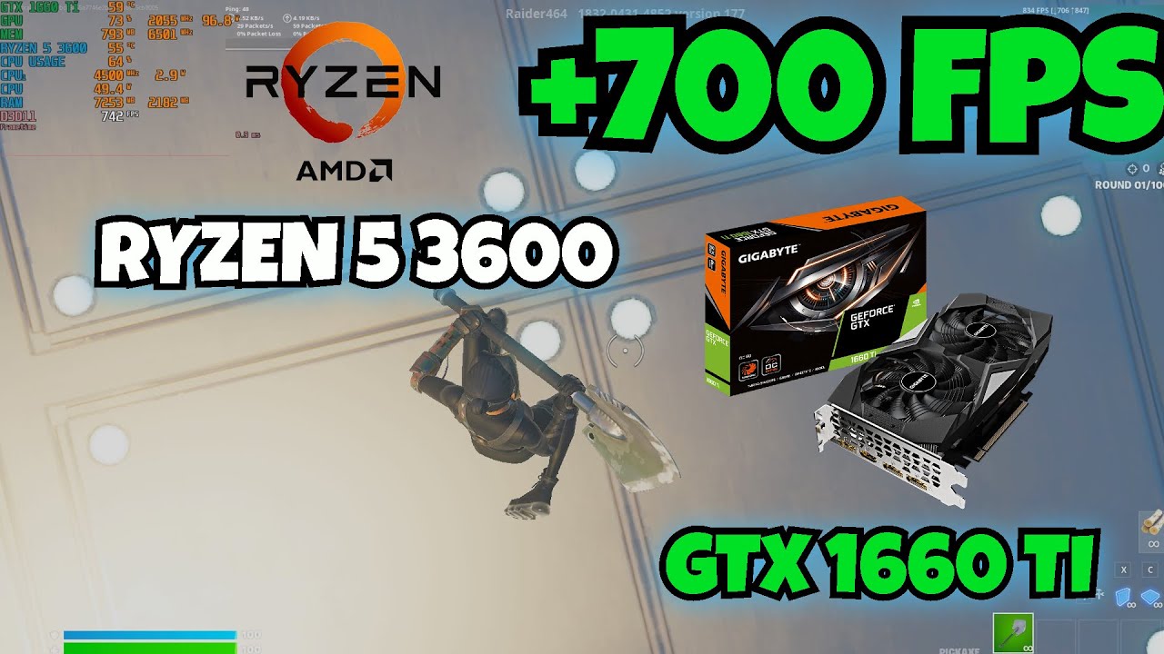 FPS TEST on GTX 1660 Ti and RYZEN 5 3600| Fortnite Performance Mode|1080P|Chapter4 Season4 |32gb ram