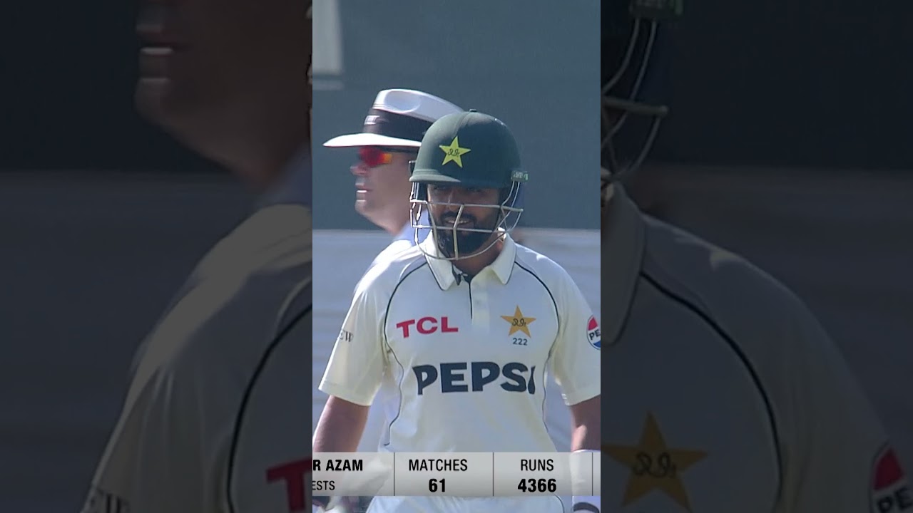 Babar Azam reaches his 30th Test half-century 💫#PAKvSA | #GreenPeYaqeen