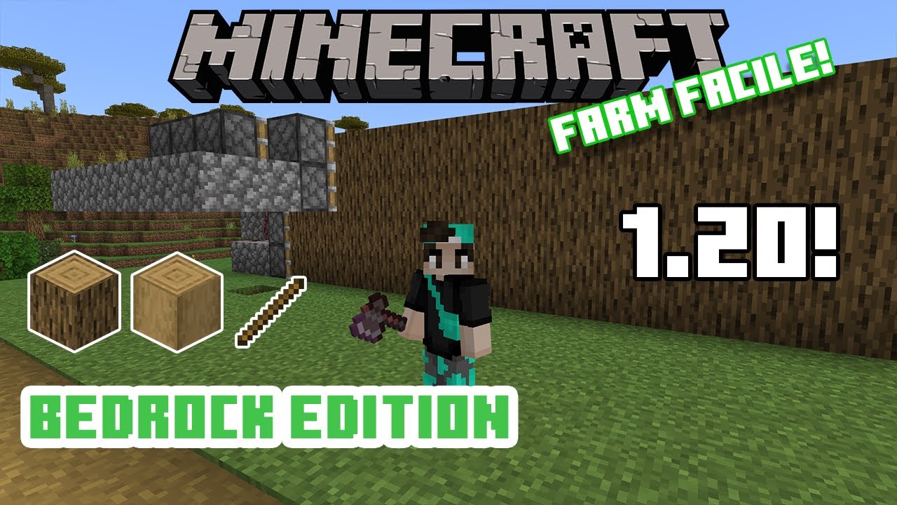 Velocissima FARM DI ALBERI per Bedrock Edition 1.20 || MINECRAFT ITA