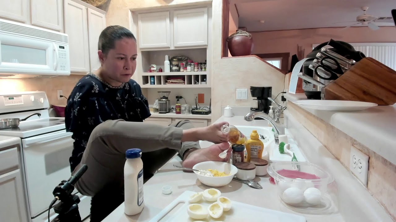 Making Deviled Eggs with My Feet | Toe Food Tuesday #6