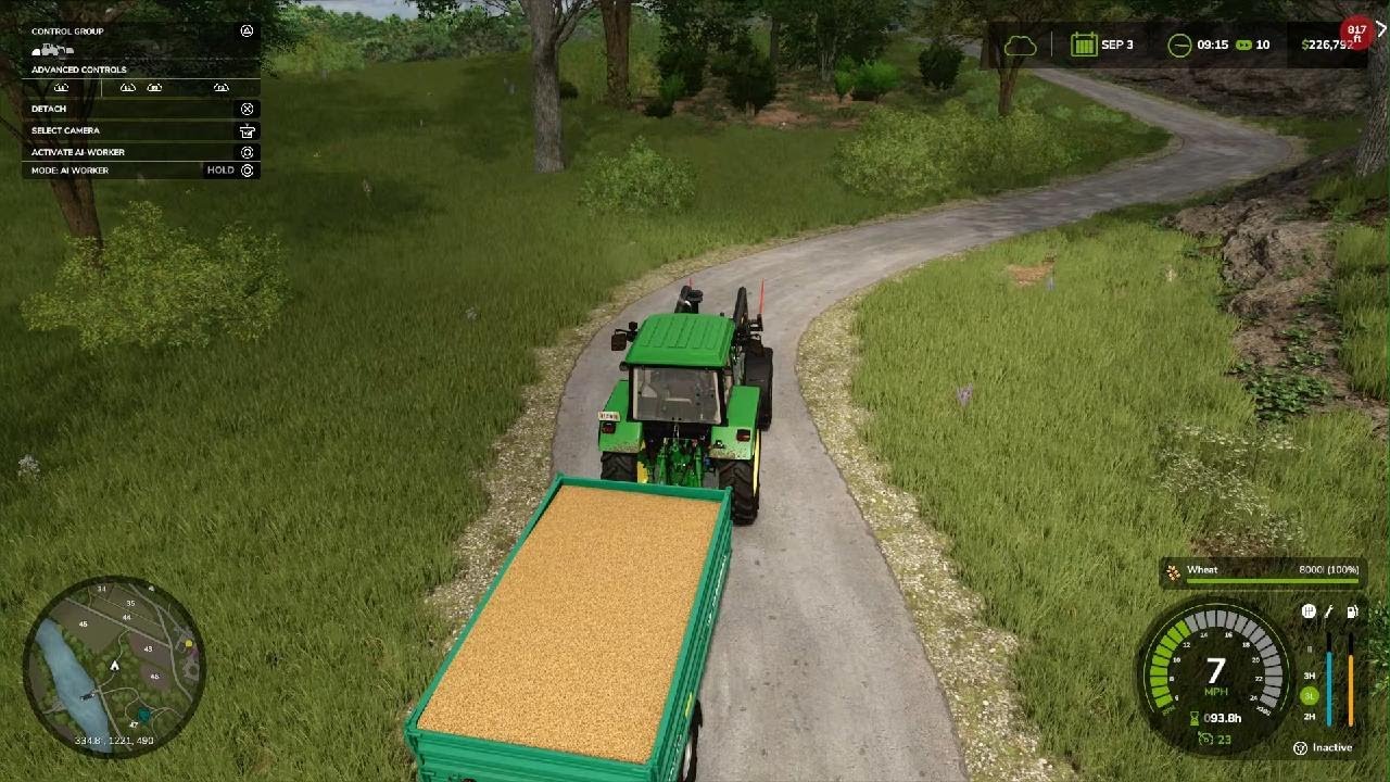 Farming Simulator 25 selling Wheat and field cultivation
