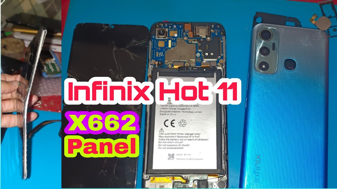 Infinix Hot 11 touch lcd screen panel replacement | Infinix X662 panel changing | Touch Glass change