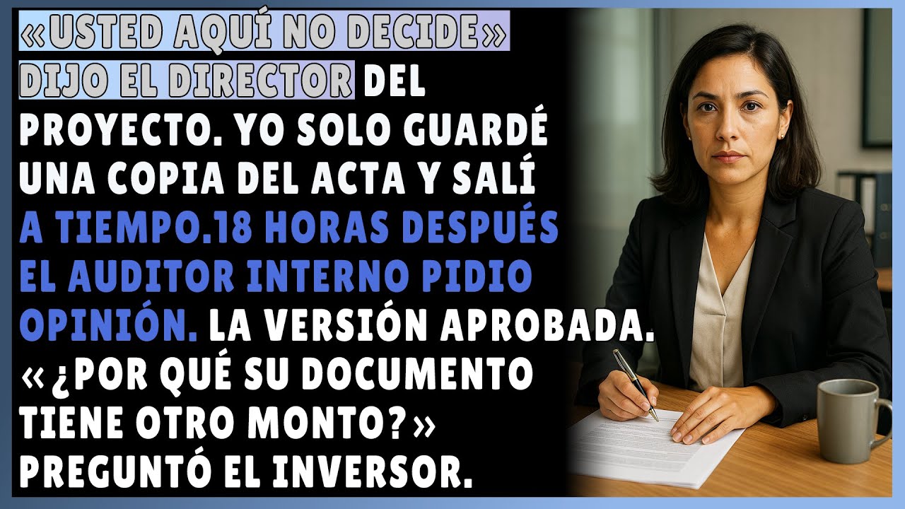 Guardé una copia del acta… y eso cambió todo en la empresa