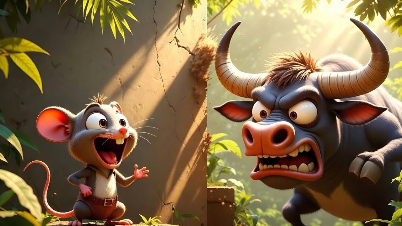 1️⃣ छोटे चूहे ने सांड को कैसे हरा दिया? 😱 | Moral Story