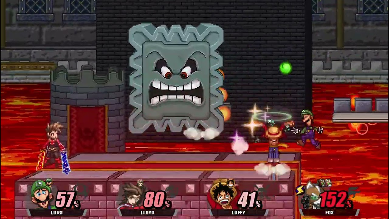 Batalha de SSF2 #40: Luigi vs Llyod vs Luffy vs Fox