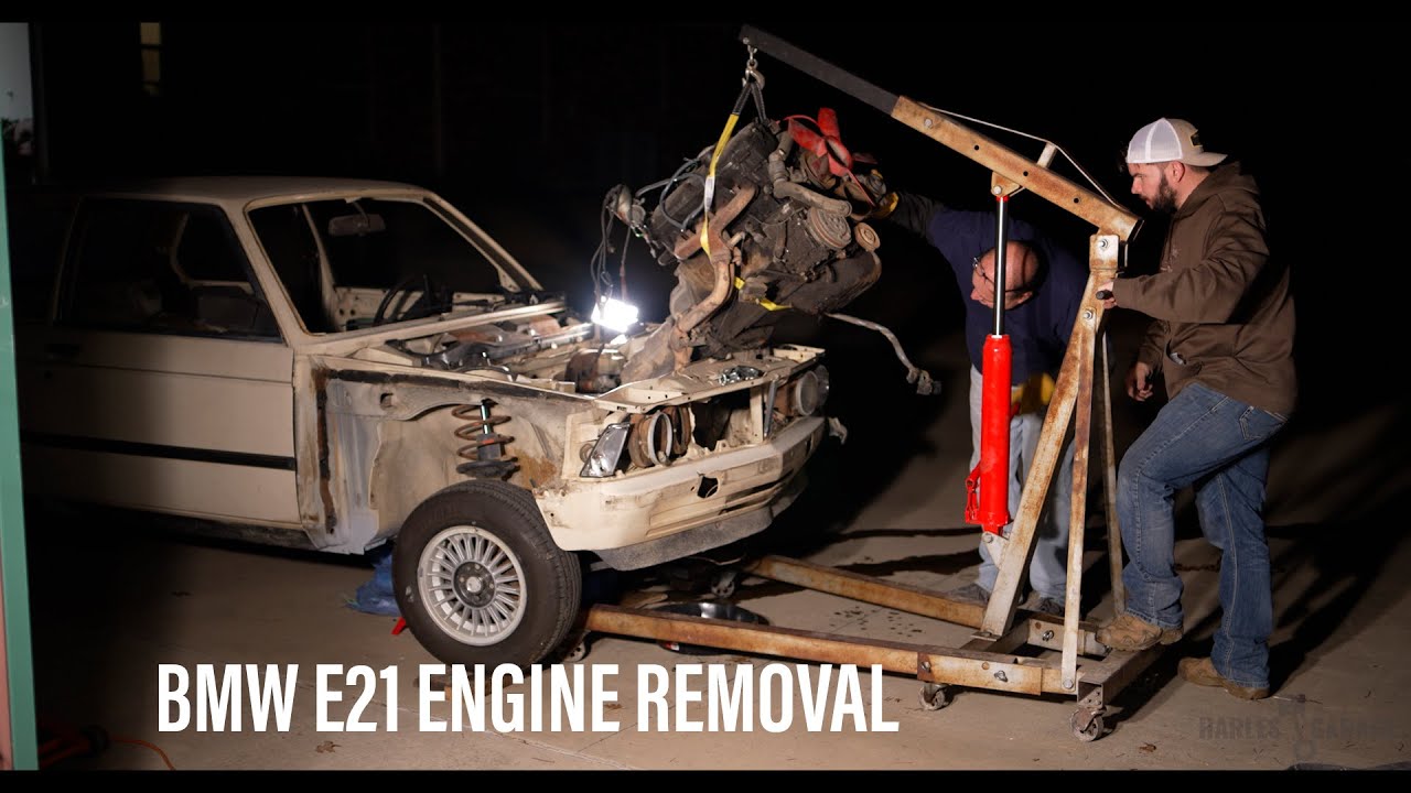 Pulling The Motor Out of My E21 BMW - BMW E21 Build Series