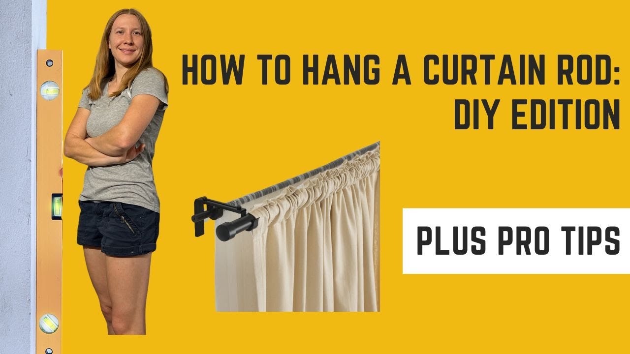 Hanging a Curtain Rod with Drywall Anchors #curtains #diy #homedecor