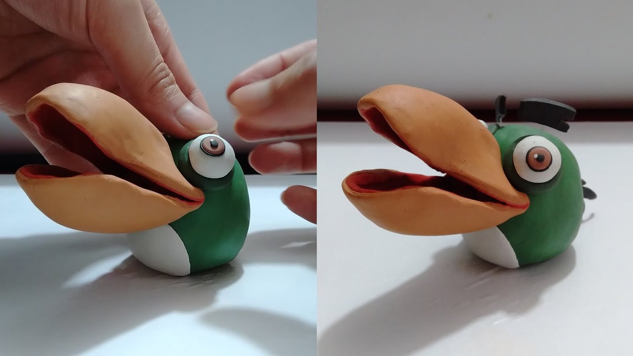 Plastilina | Como Hacer Figuras 🟢(HAL)🟢 Clay Tutorial (ANGRY BIRDS)