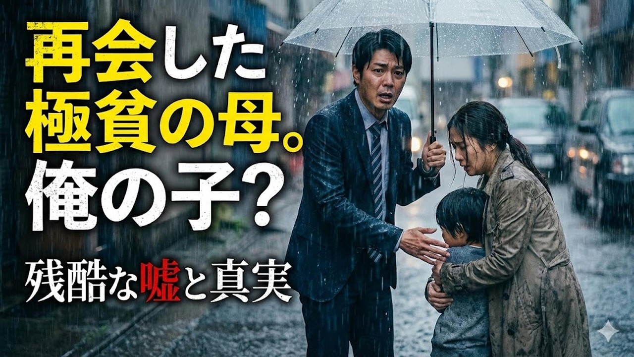 5年後、雨の中で再会した元カノは極貧の母に。俺に激似の子供の正体と、母の残酷な嘘