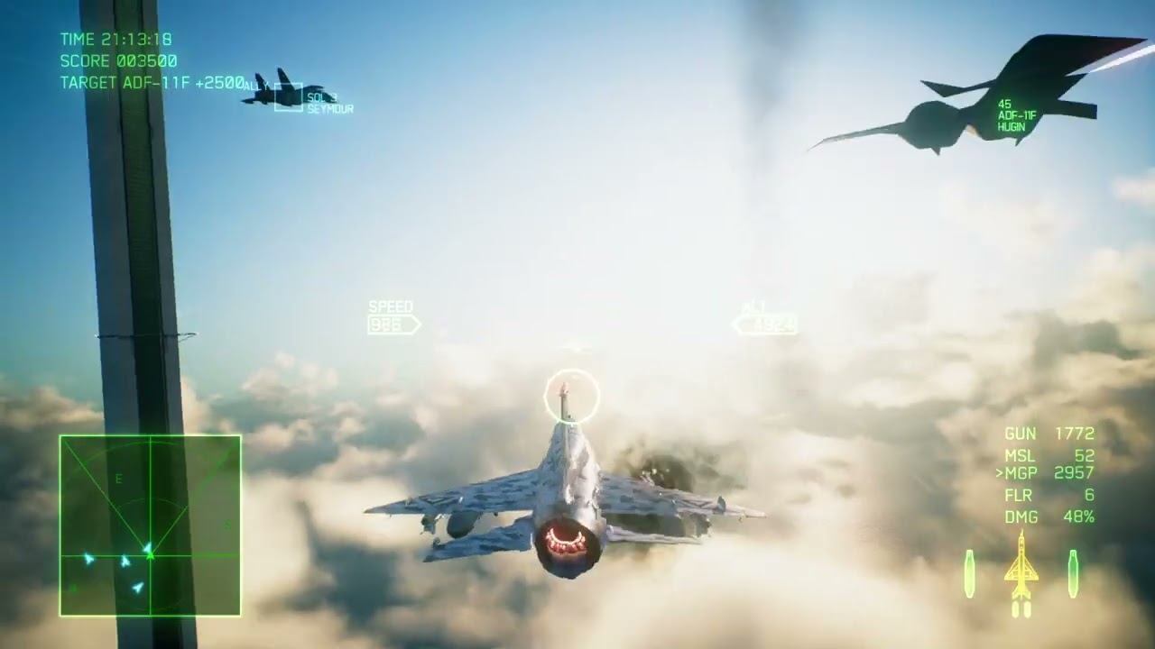Ace Combat 7 Mission 20 Ace difficulty S Rank with MiG-21bis (MGP/no🛡️/no🧯) 💀