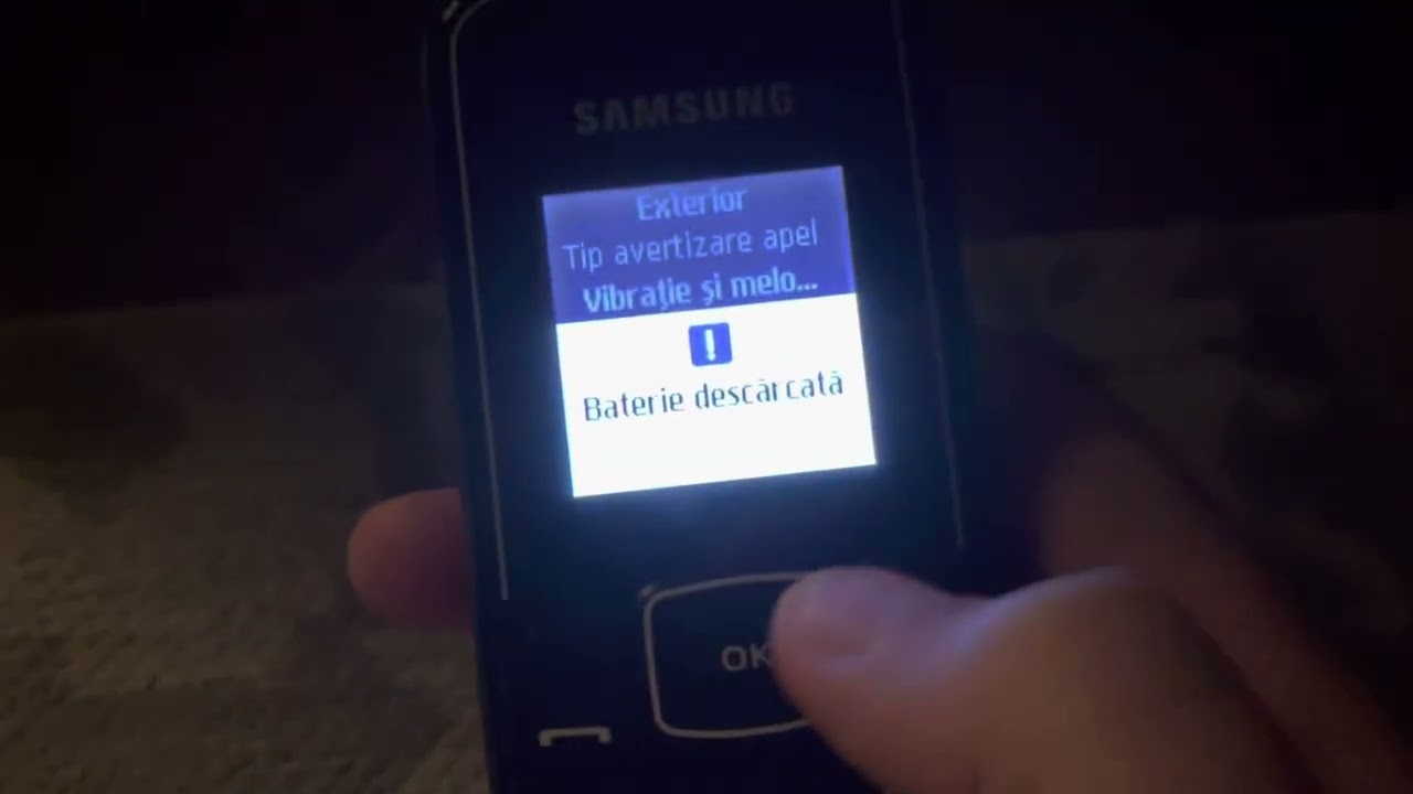 Samsung GT-E1050 Battery Low