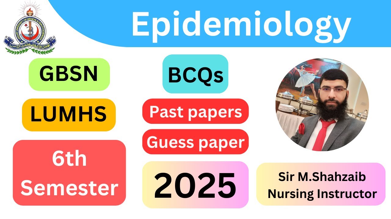 Epidemiology 6th Semester Exam Preparation MCQs 2025