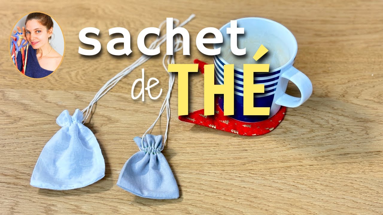 Couds ton Sachet de thé réutilisable en 5 min ⏱️☕(Tuto Couture zéro déchet)