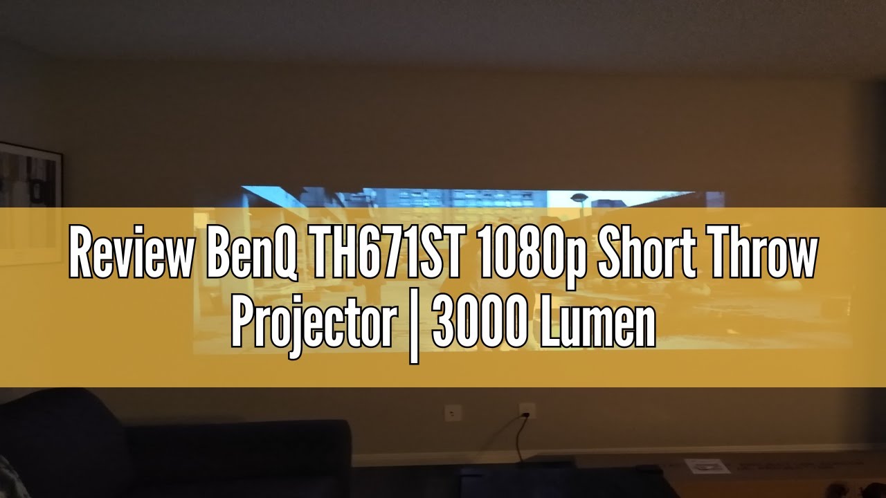 Review BenQ TH671ST 1080p Short Throw Projector | 3000 Lumens for Lights On Entertainment | 92% Rec.