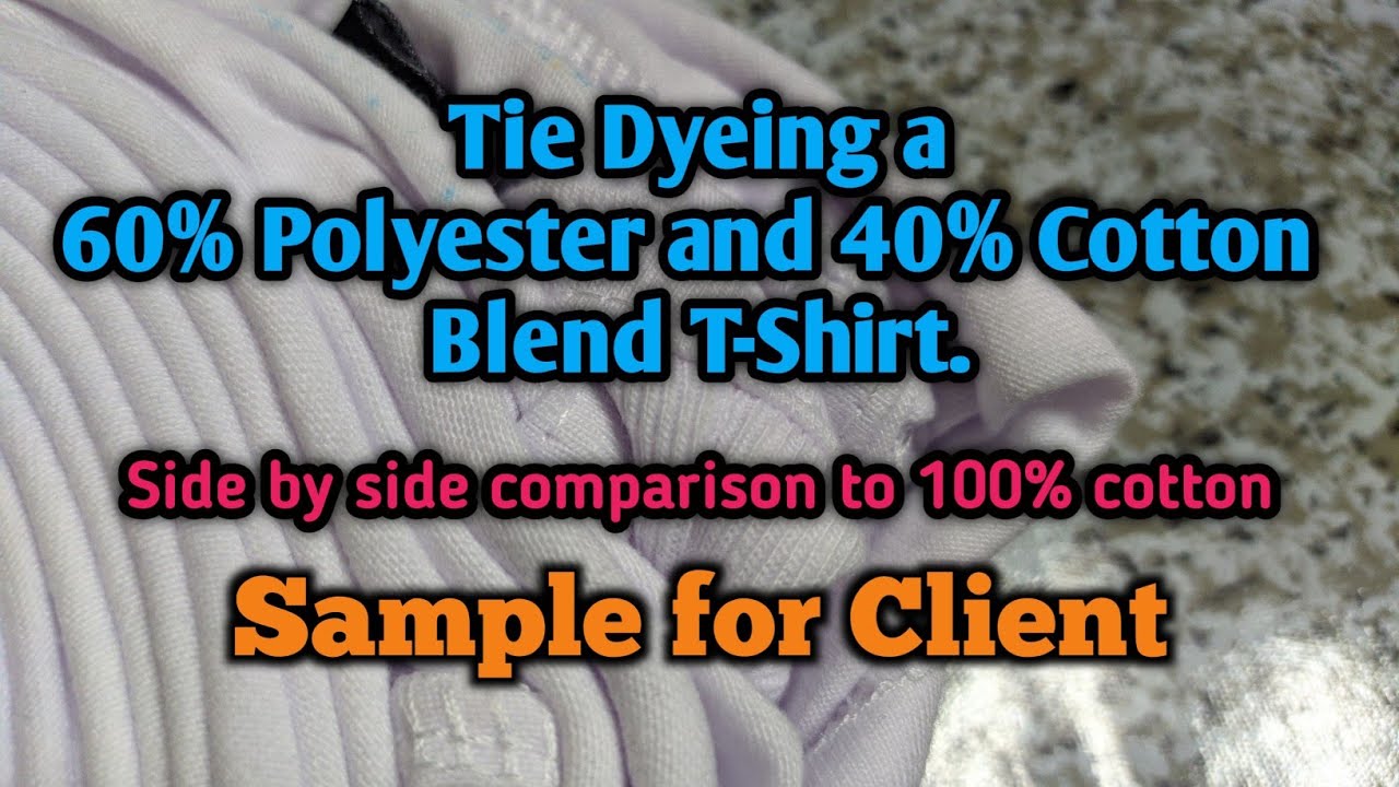 60/40 COTTON BLEND VS 100% COTTON TIE DYE COMPARISON by meo faustino