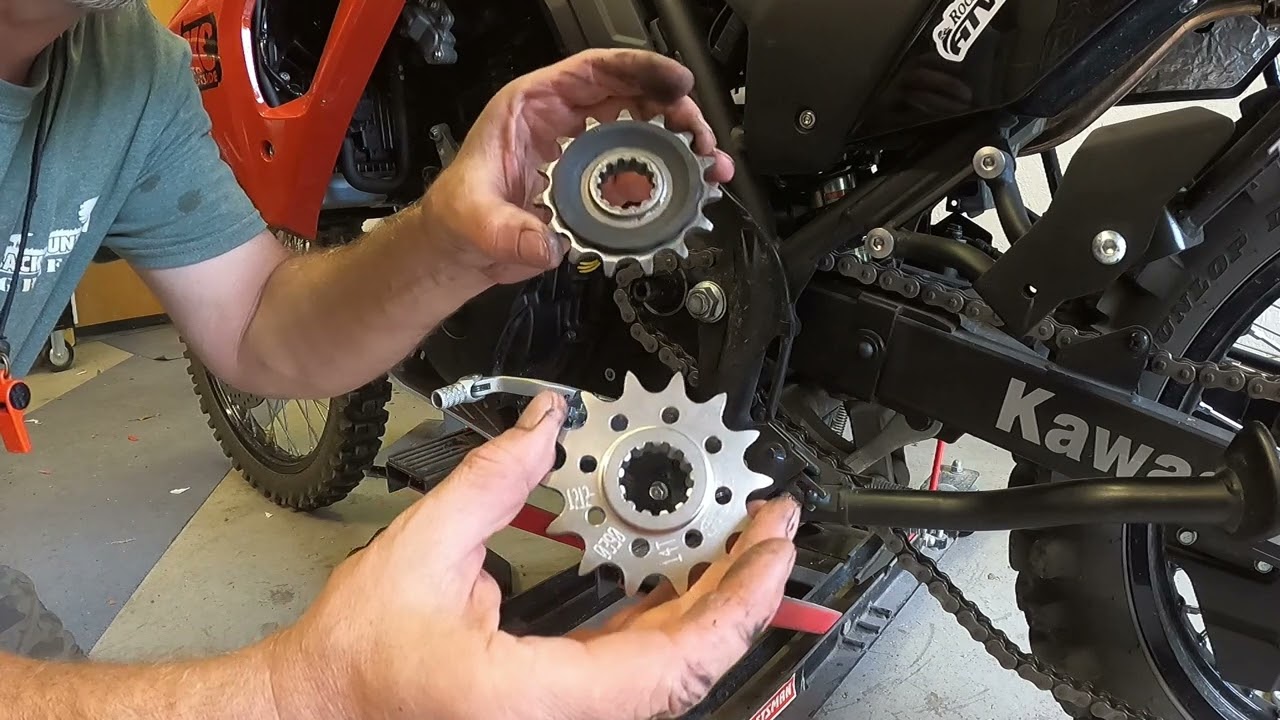 2022 KLR 650 Sprocket change to lower gearing