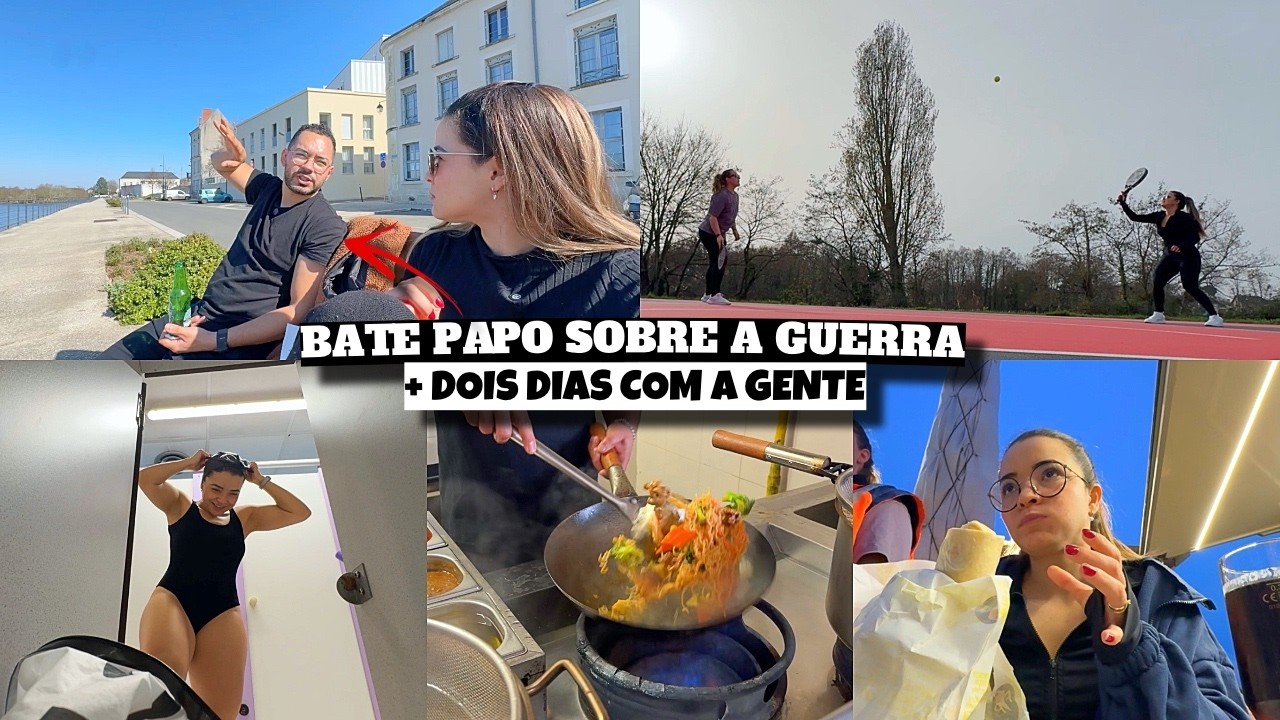 GUERRA NA FRANÇA, ALMOÇO NO PARQUE, NATAÇÃO, FRESCOBOL COM A AMIGA e muito mais ❤️ - Bruna Paula
