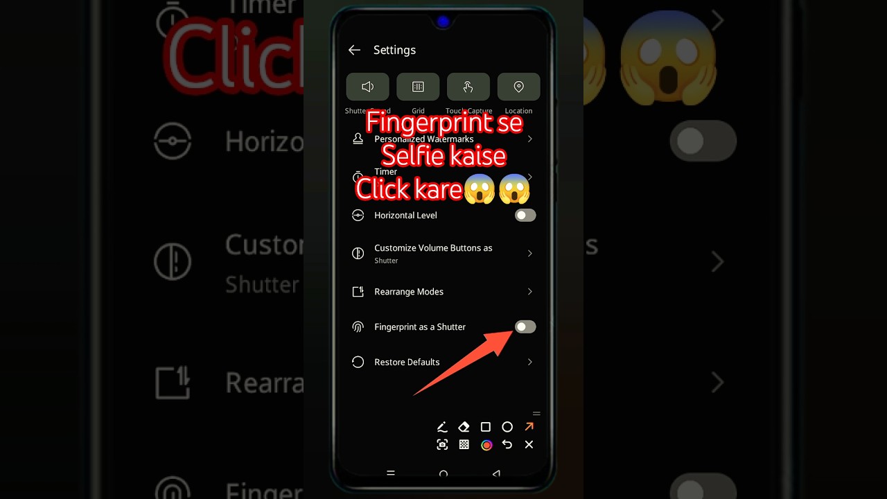 Turn Your Fingerprint into Camera Button 📸 | Hidden Mobile Camera Trick! #shorts