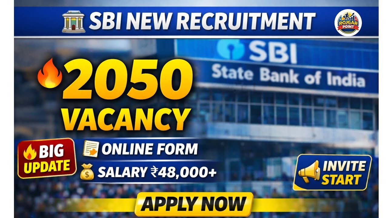 SBI CBO Recruitment 2026 | 2050 Post Circle Based Officer Online Form | Full Details Hindi