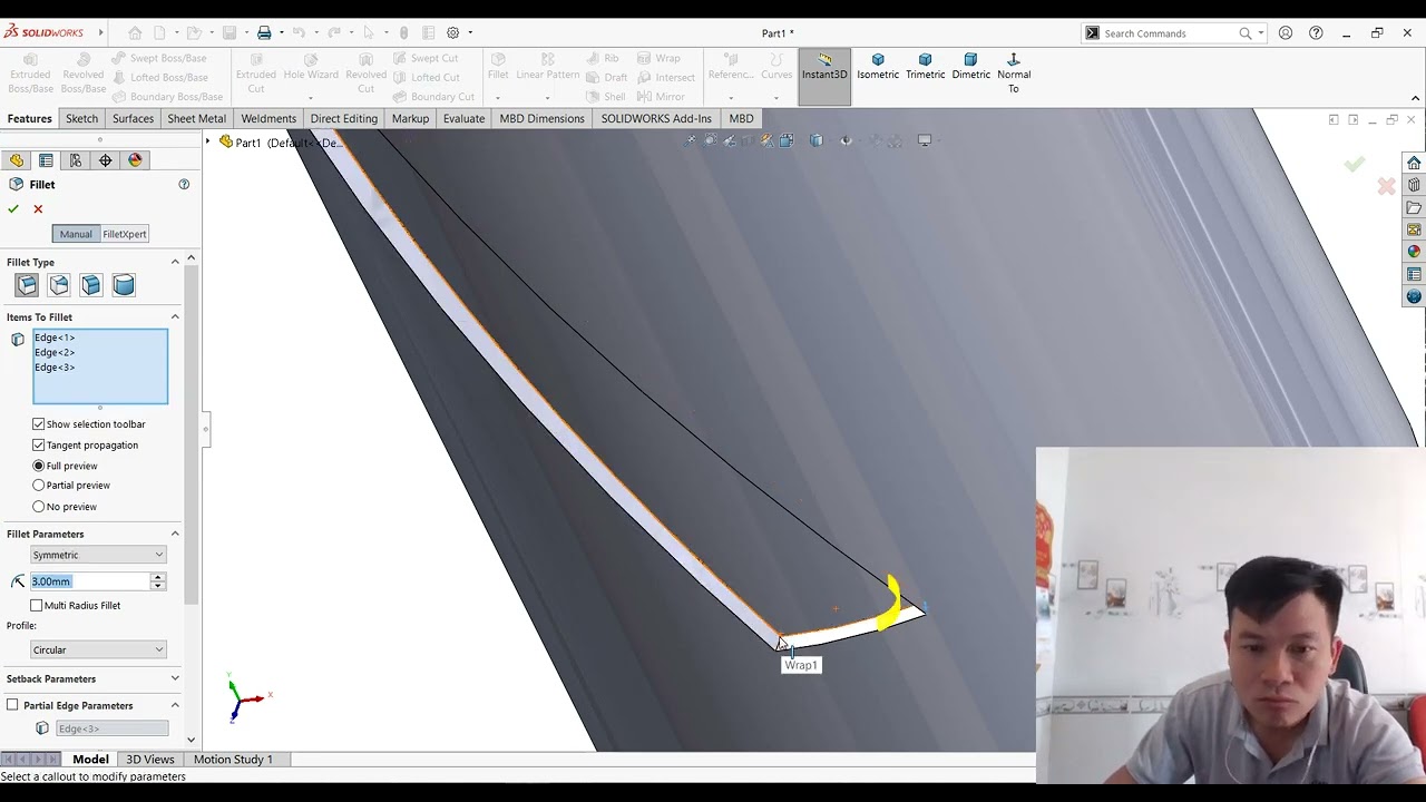 Water Glass Modeling in SolidWorks Clean & Realistic 3D CAD Tutorial part 02
