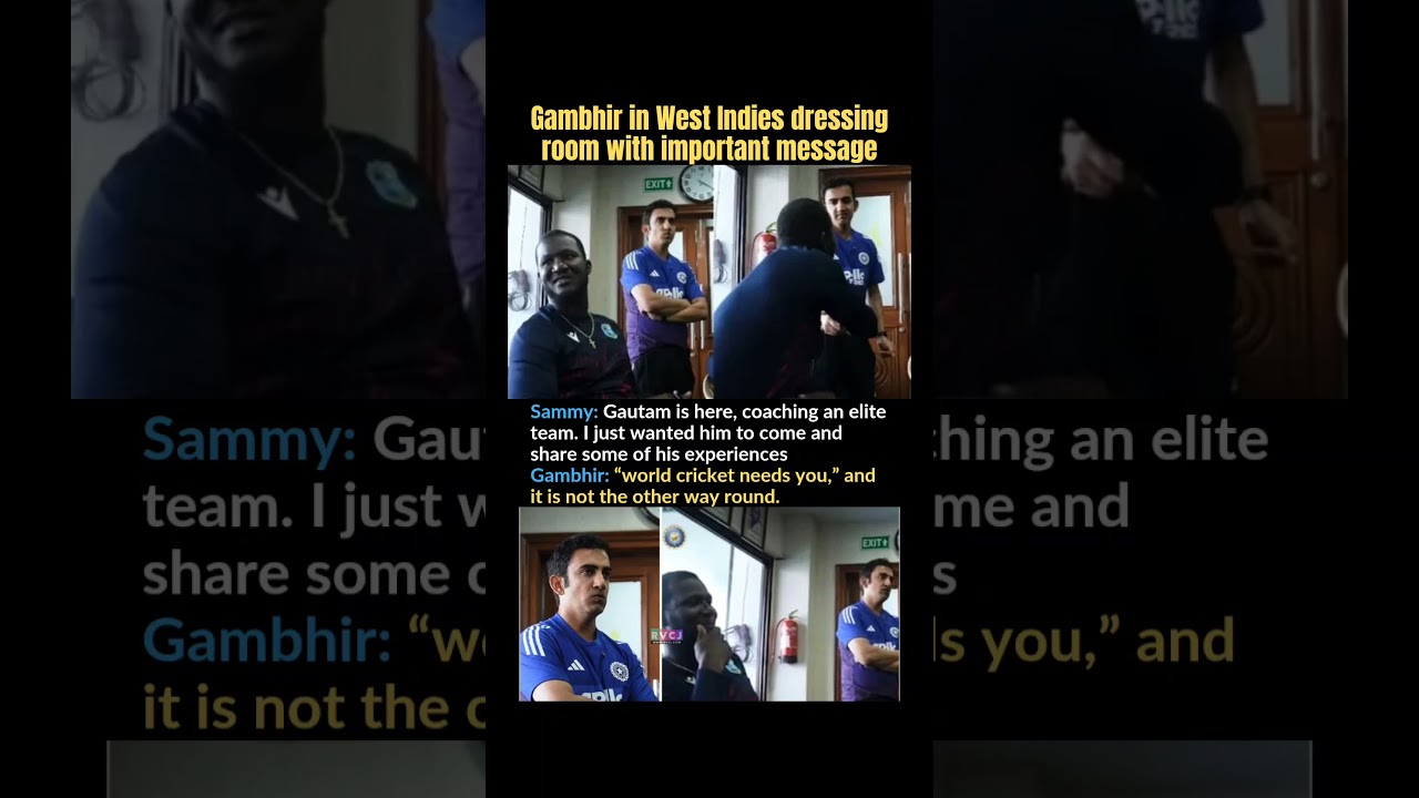 Gambhir in West Indies dressing room with important message #gambhir #indvswi #australia #usa #uae