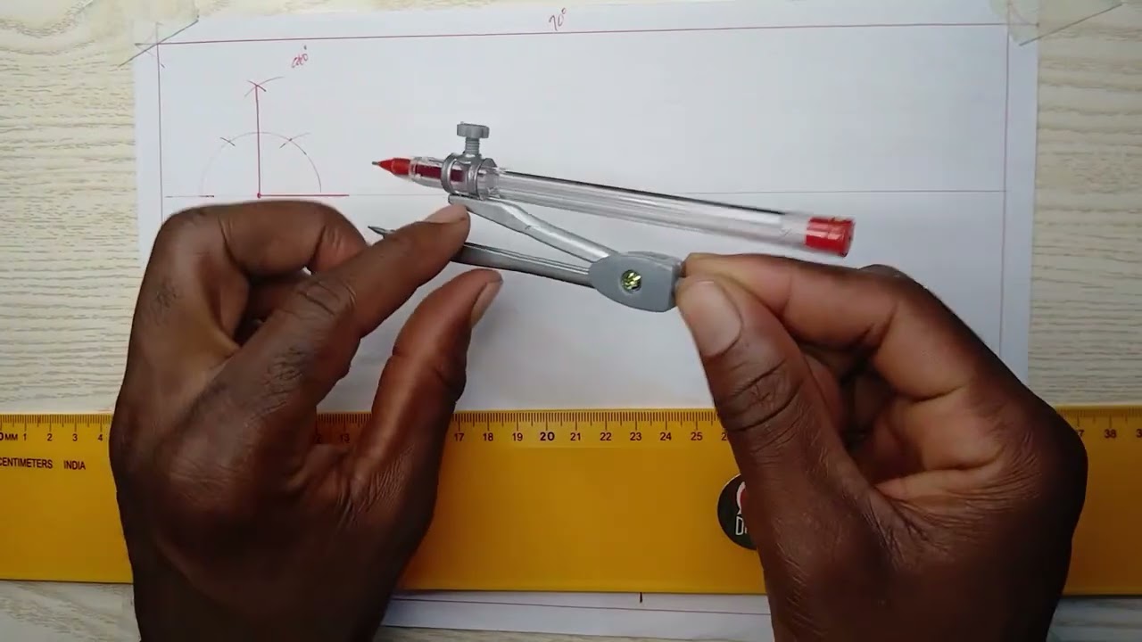 Engineering Drawing I: Angle Construction   (90, 45, 22.5 degrees)