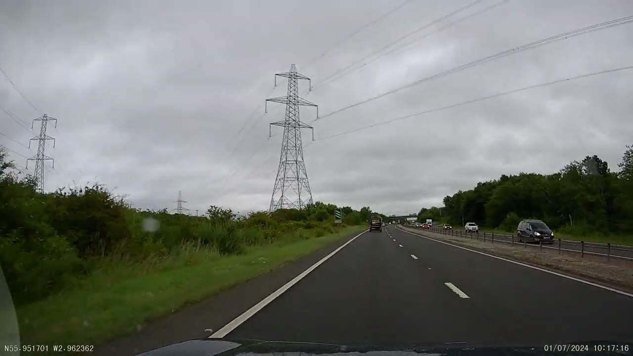 Scotland by Road - Edinburgh to Newcastle - Video 2 - Sheriffhall Roundabout A7 to Haddington