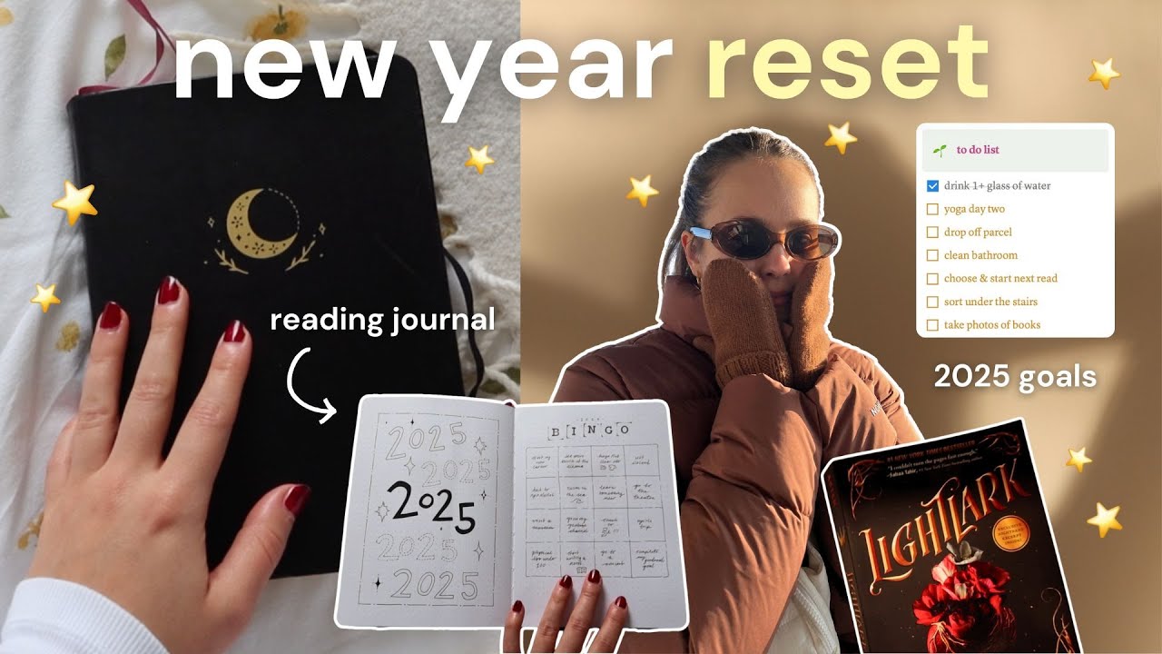 january RESET 🧘‍♀️🎧☕️ reading journal set up, goals & first book of 2025