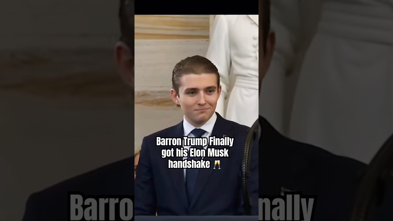 Barron Trump Finally got his Elon Musk handshake 🥂&nbsp;#barrontrump