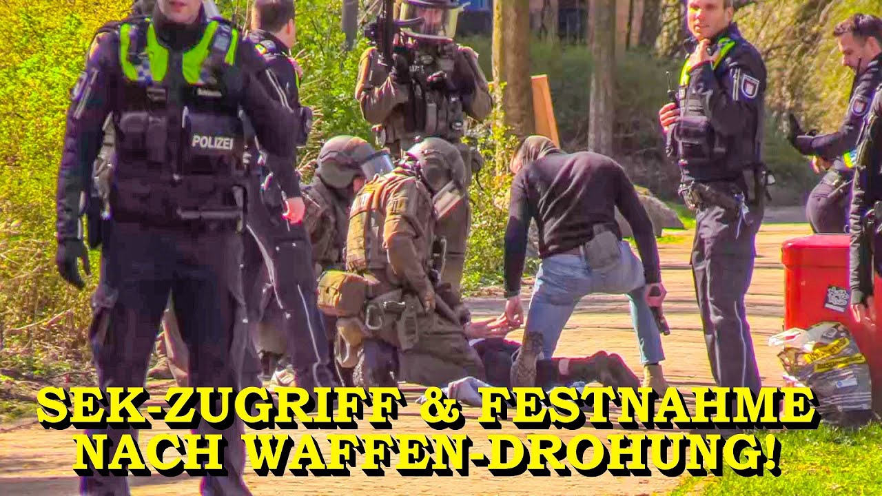 [SEK ZUGRIFF + VERFOLGUNG LIVE AUF KAMERA] - DROHUNG MIT WAFFE GEGEN EX-FREUNDIN - | HAMBURG