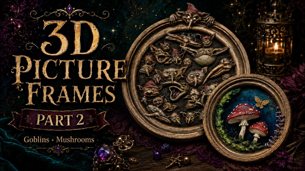 3D Picture Frames - Brian Froud Polymer Clay Goblins & More - Part 2