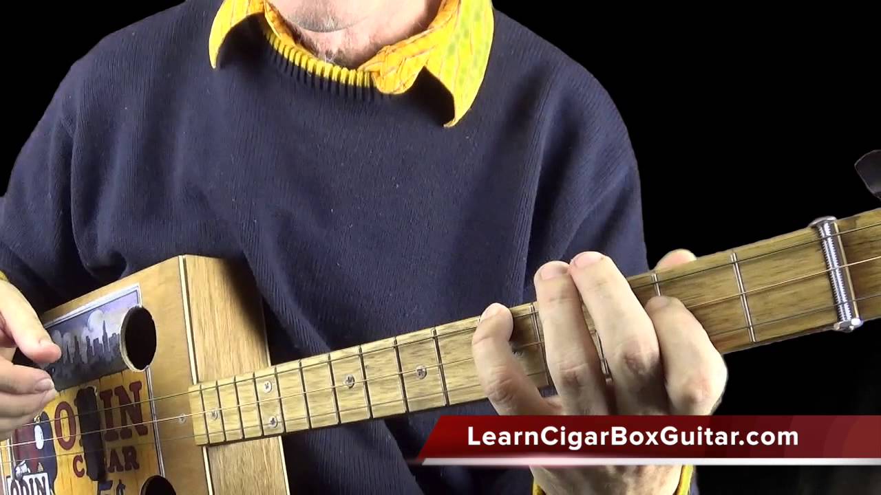 The 3 string cigar box guitar - dealing with chords and riffs and stuff