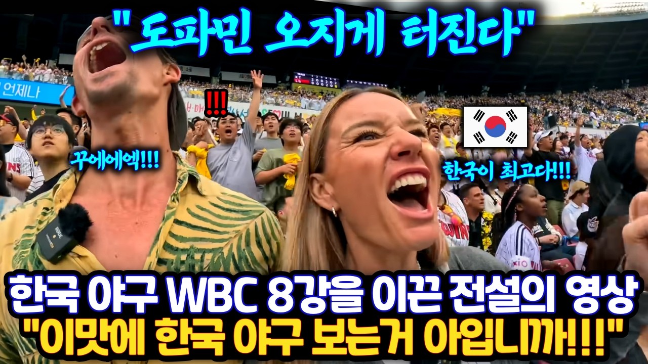 한국 야구를 처음 본 해외 부부의 이 영상이 WBC 8강 진출로 인해서 큰 주목을 받은 이유