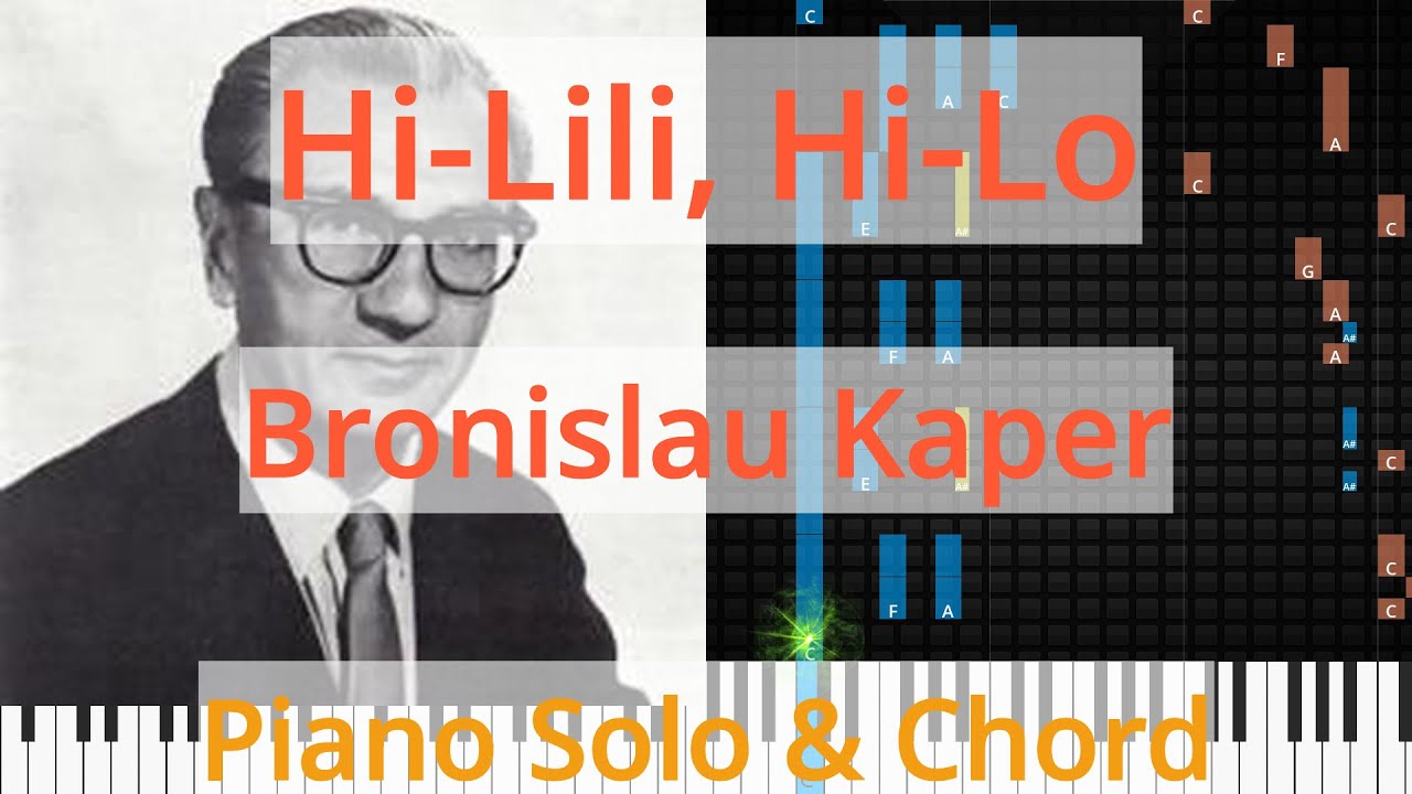 🎹Hi-Lili, Hi-Lo, Solo & Chord, Bronislau Kaper, Synthesia Piano