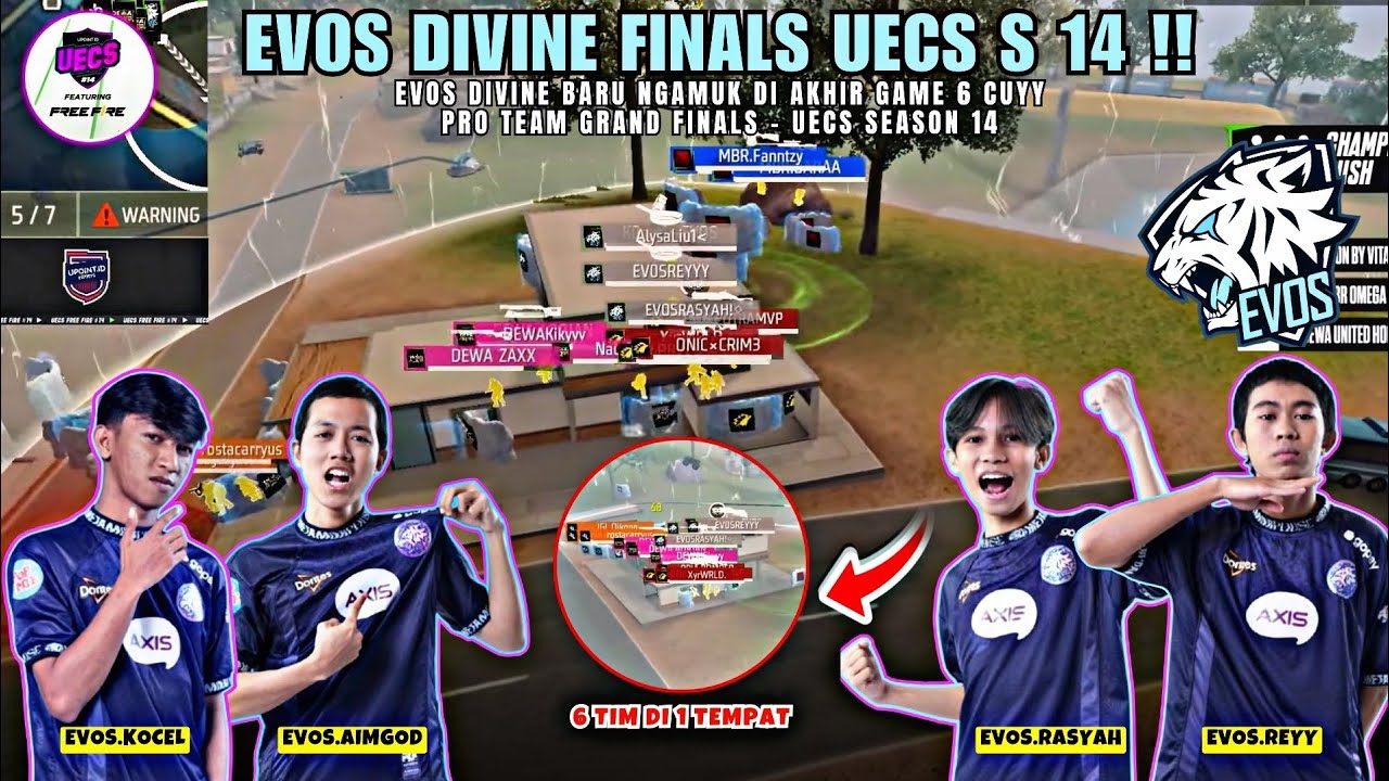 GAME PENENTUAN‼️EVOS DIVINE GRAND FINALS UECS SEASON 14 - FREE FIRE