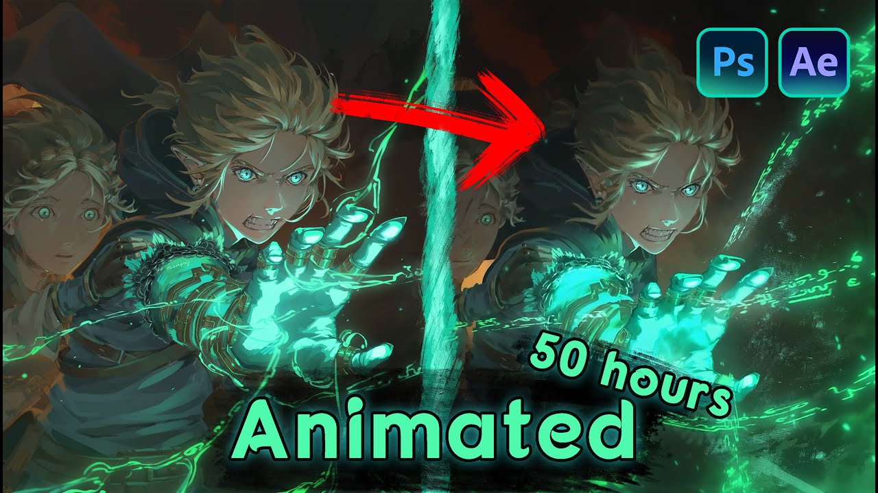 How I animated a complex artwork (Animation Timelapse)