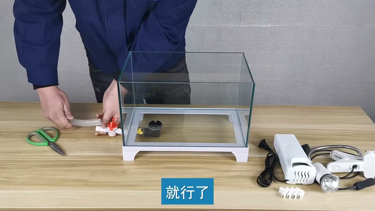 烏龜缸帶曬臺造景別墅養烏龜專用缸大型家用飼養箱玻璃魚缸生態缸