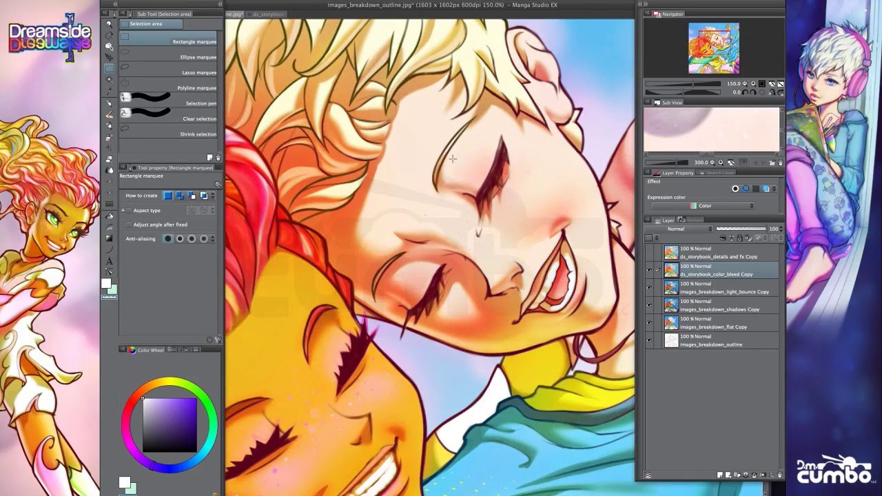 Indie Graphic Novel Dreamside: Digital Art Process in Manga Studio