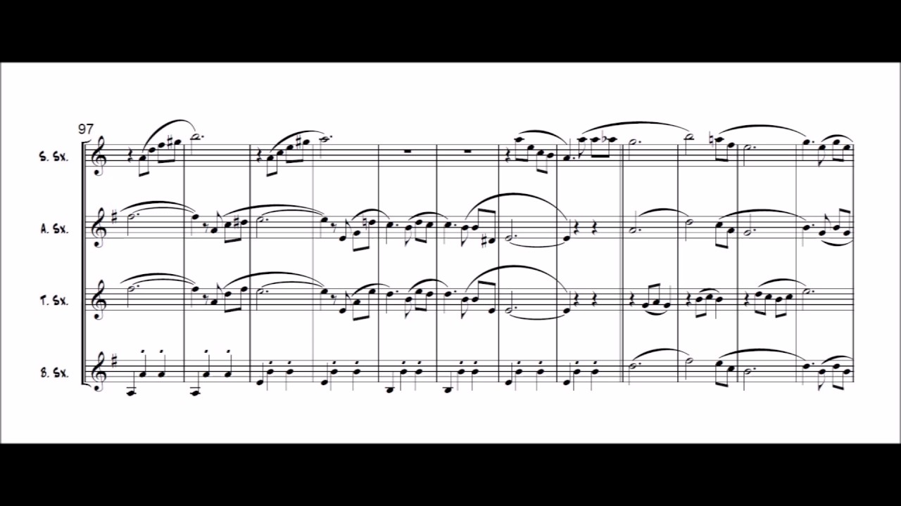Godfather themes for Saxophone quartet