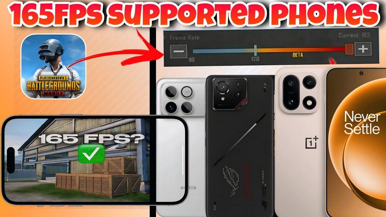 165Fps supported phones in pubg mobile 🔥 | 165fps on pubg mobile after new update.